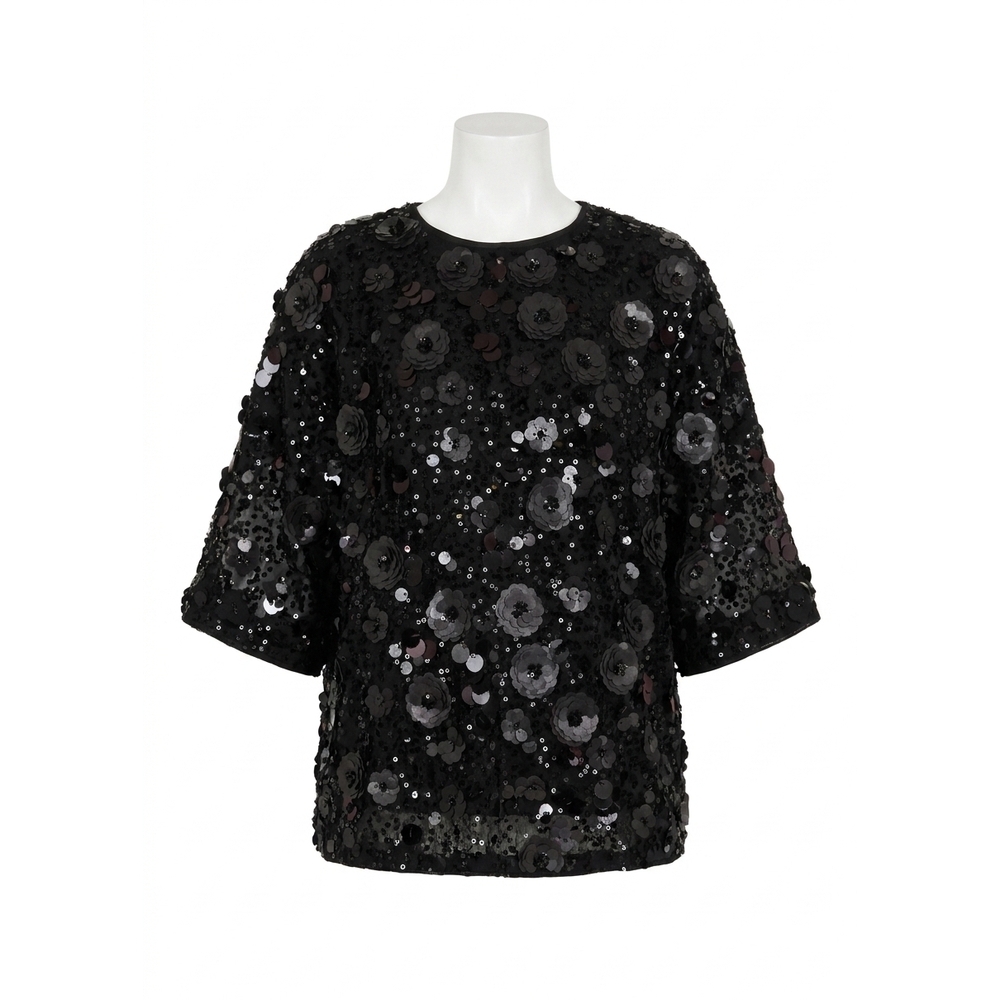 NEW ESSENTIEL ANTWERP isparkle sequin top in black